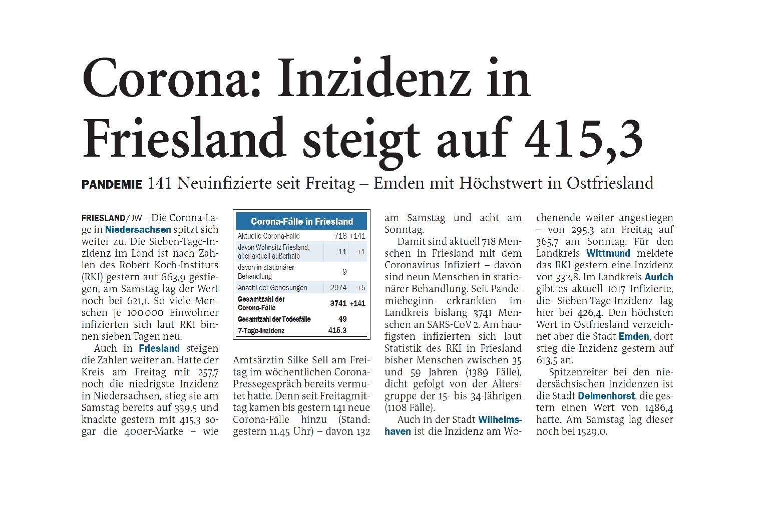 Jeversches Wochenblatt 24.01.2022