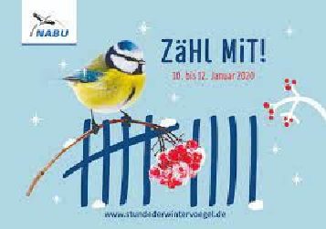 NABU –  Tiere & Pflanzen Aktionen & Projekte Stunde der Wintervögel Stunde der Wintervögel Vom 6. bis 9. Januar 2022 heißt es wieder: Vögel beobachten und zählen