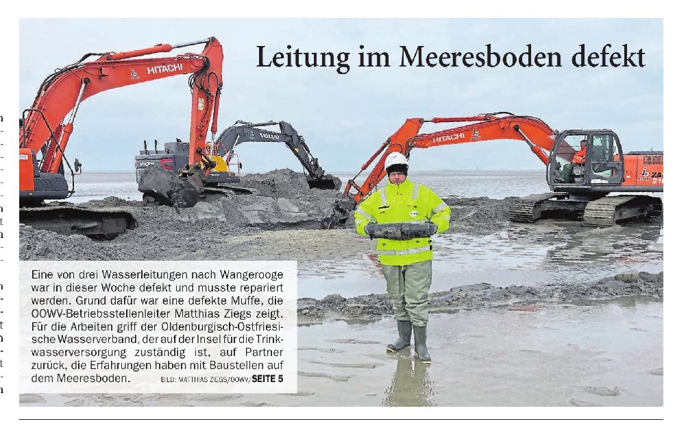 14.03.2026 Jeversches Wochenblatt – Leitung im Meeresboden defekt