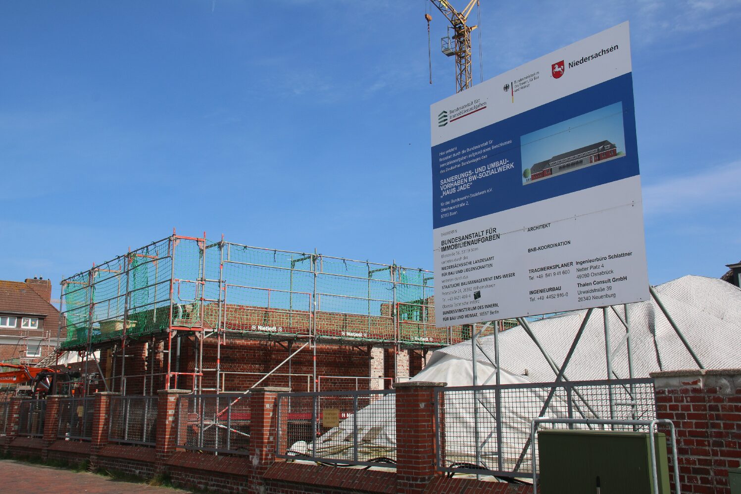 16.04.2026 Am Bundeswehrsozial Werk müssen Spundwände gerammt werden 16.04.2026 Am Bundeswehrsozial Werk müssen Spundwände gerammt werden