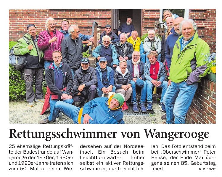 20.05.2026 Jeversches Wochenblatt – Rettungsschwimmer von Wangerooge 20.05.2026 Jeversches Wochenblatt – Rettungsschwimmer von Wangerooge