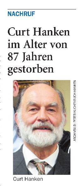 01.06.2026 Jeversches Wochenblatt – Nachruf: Curt Hanken im Alter von 87 Jahren gestorben